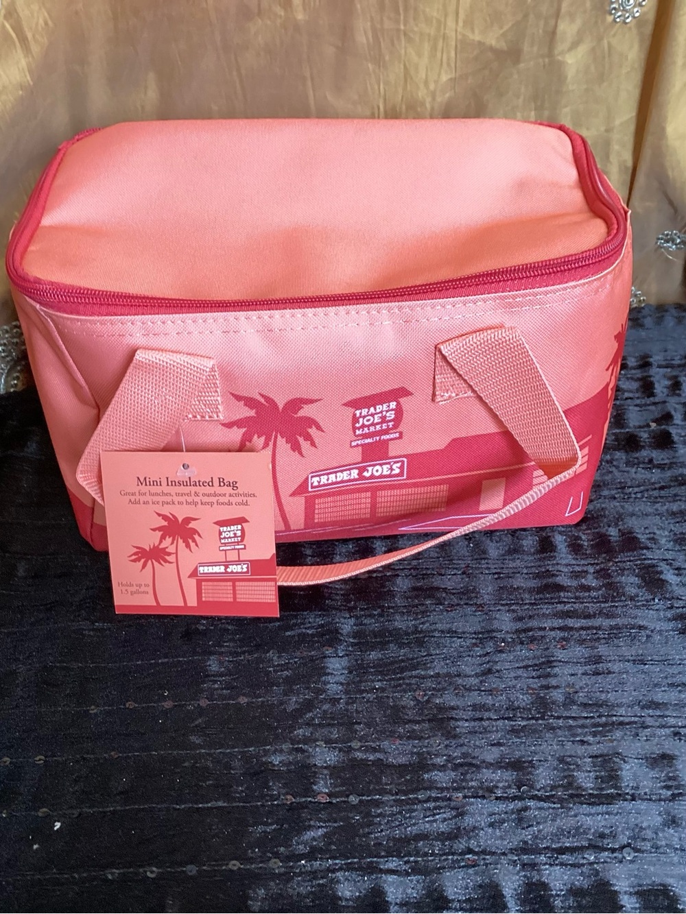 Trader Joe's Pink Mini Insulated Travel Bag